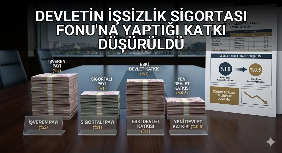 DEVLETİN İŞSİZLİK SİGORTASI FONU'NA YAPTIĞI KATKI DÜŞÜRÜLDÜ